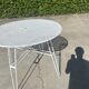 Garden table attributed to Mathieu Mategot from the 1950s.