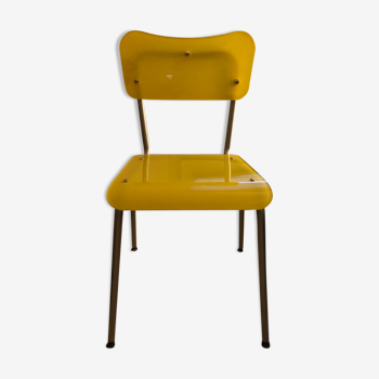 Chaise en verre jaune Cinna