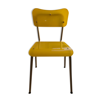 Chaise en verre jaune Cinna