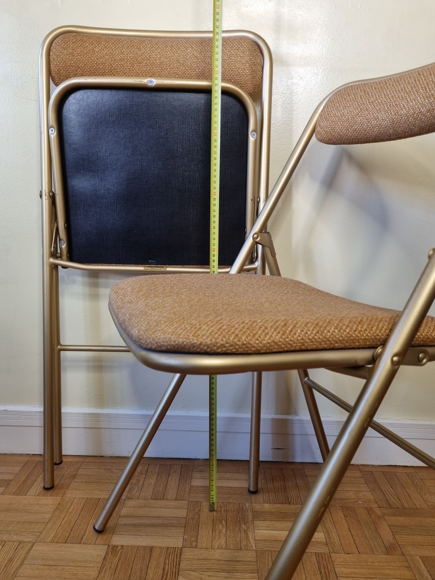 Pair of folding chairs "Plichaise" Souvignet, made in France