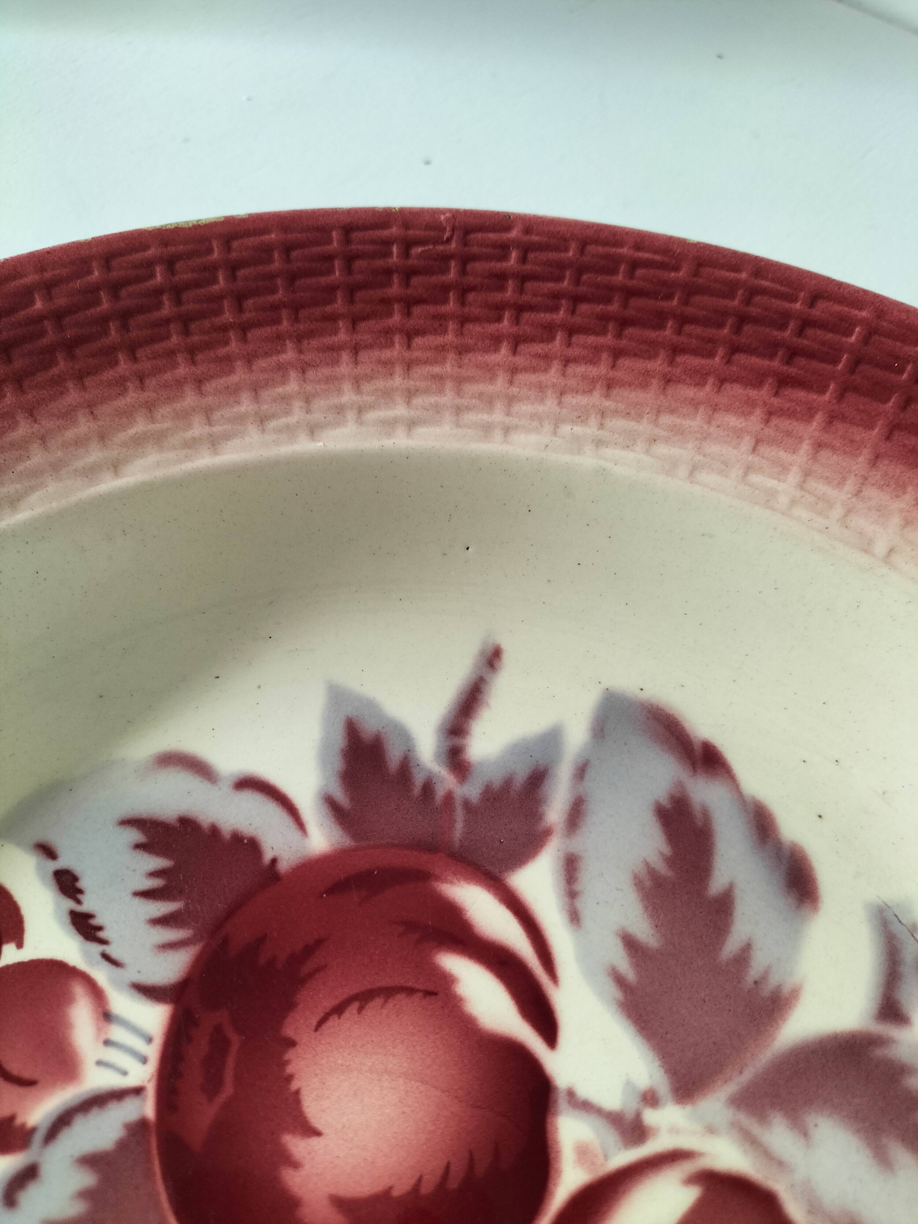 Vintage K&G Lunéville platter – “Red Fruits” design – 1930s/40s