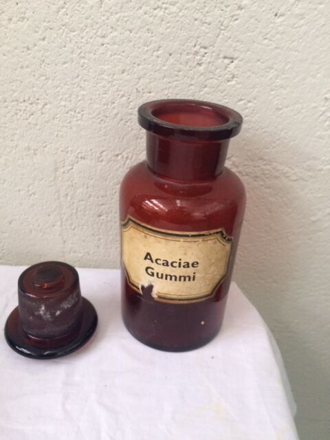 Apothecary bottle, collection pharmacy, amber thick glass