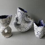 Trio of tense ceramic vases, 70s