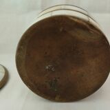 Round box in copper and mother-of-pearl