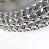 Miroir rond lumineux à strass