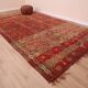 Vintage Moroccan Wool Rug 196 x 350 cm, Berber Handmade Bohemian Rug Unique
