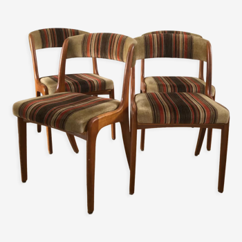 Ensemble 4 chaises vintages style scandinave