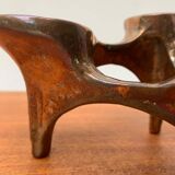 Vintage German brutalist metal candlestick by Harjes