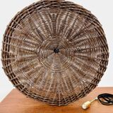 Large Italian Tulip Wicker Pendant Lamp