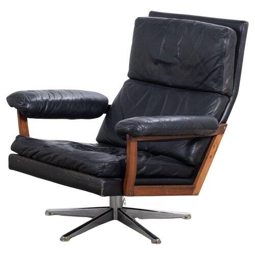 Swivel Armchair attributed to André Vandenbeuck for Strässle, 1960s