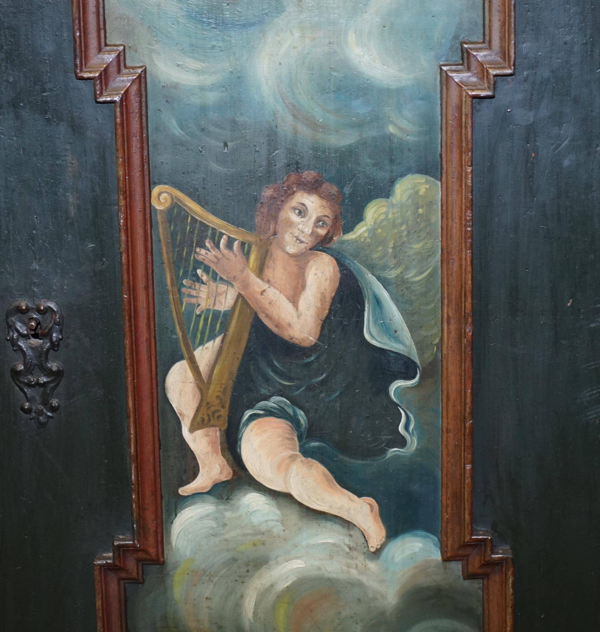 Hand-painted Swedish wardrobe circa 1800