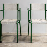 Pair of two metal garden armchairs 1960'