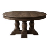 Table ronde à piétement tourné