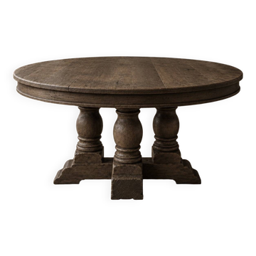 Round table with a turned base