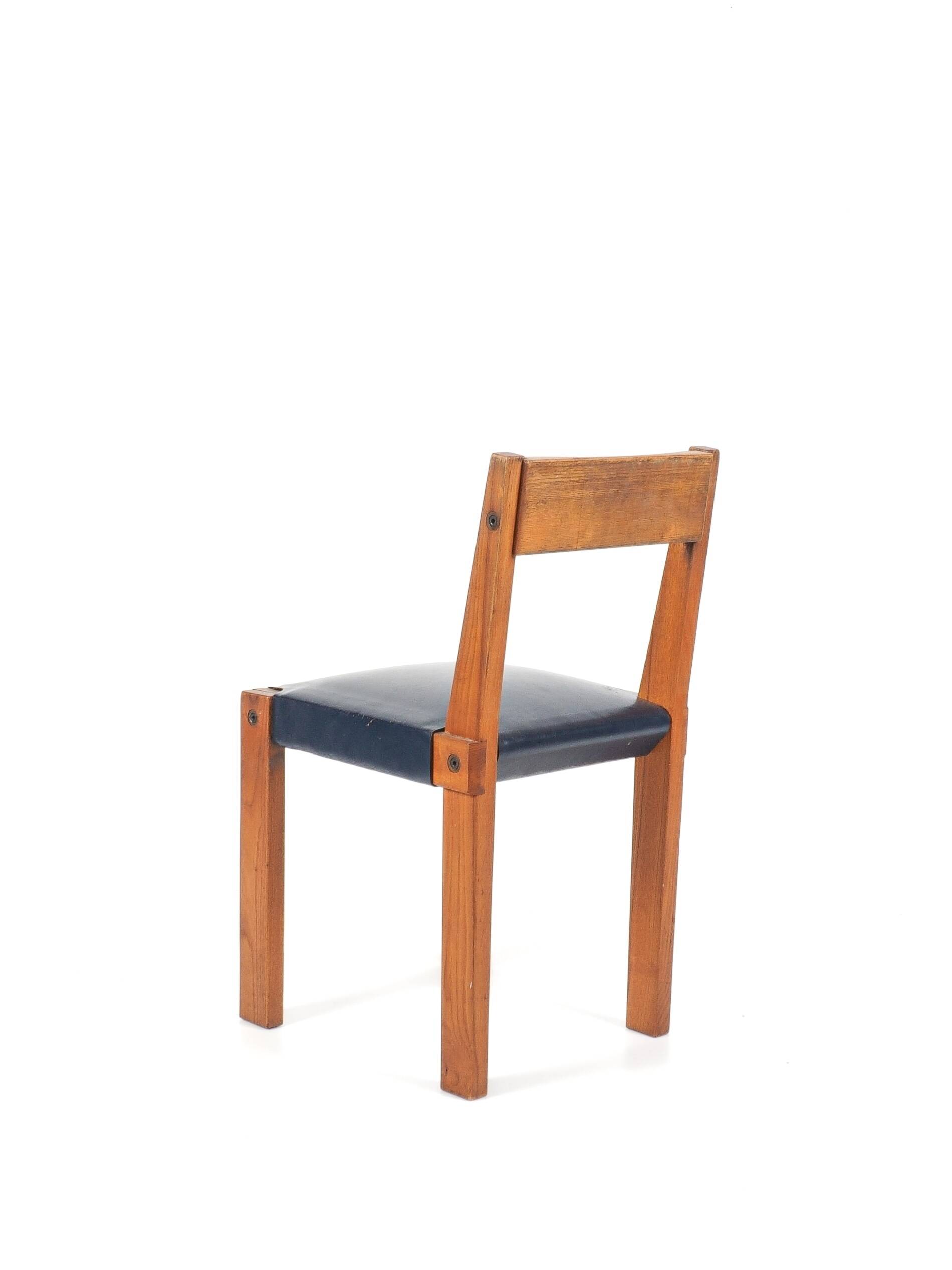 Pierre chapo - suite de 4 chaises mod. s24