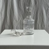 Small glass bottle with vintage round cap H22.5