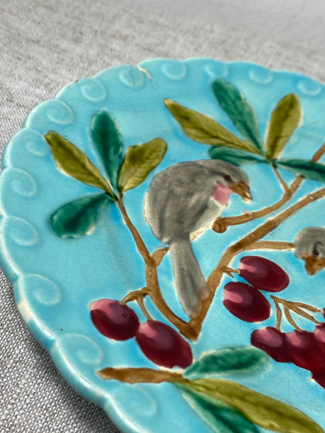 Sarreguemines majolica plates