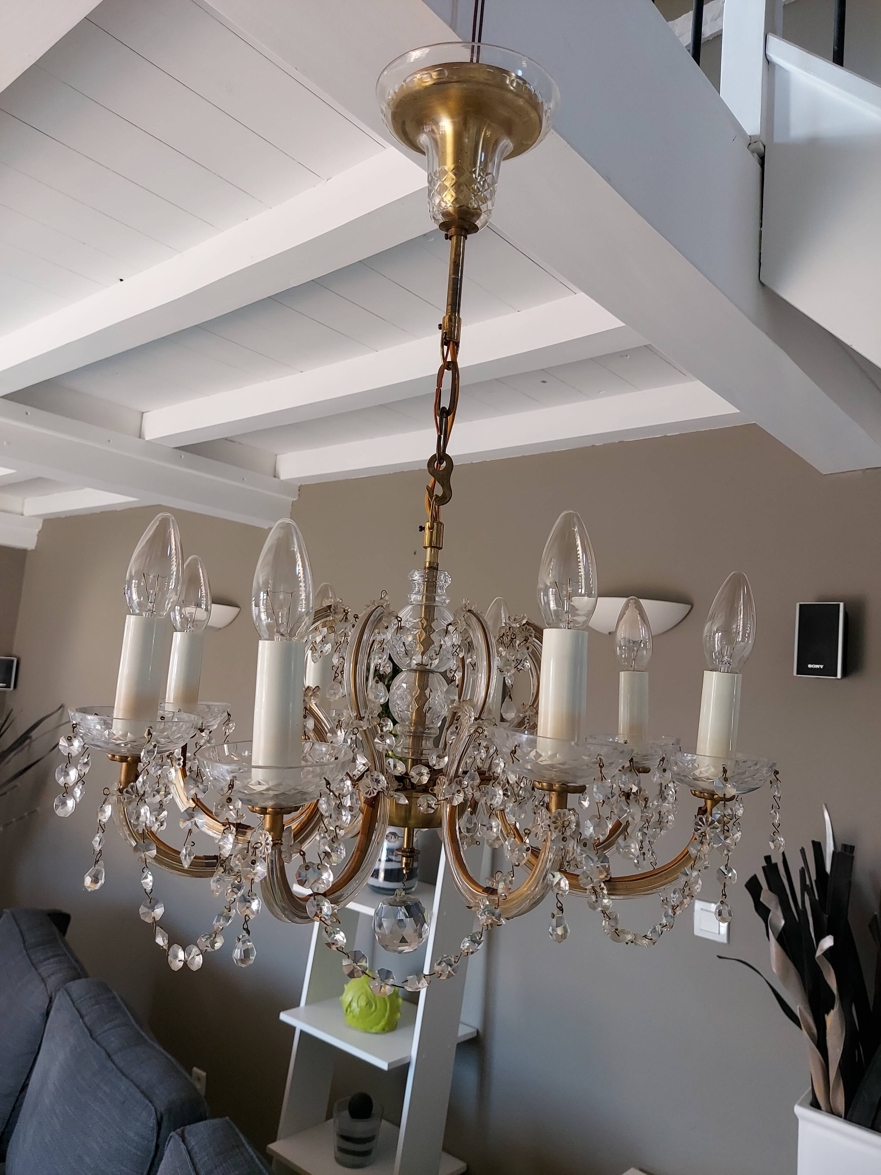 Venetian chandelier 8 Murano fires