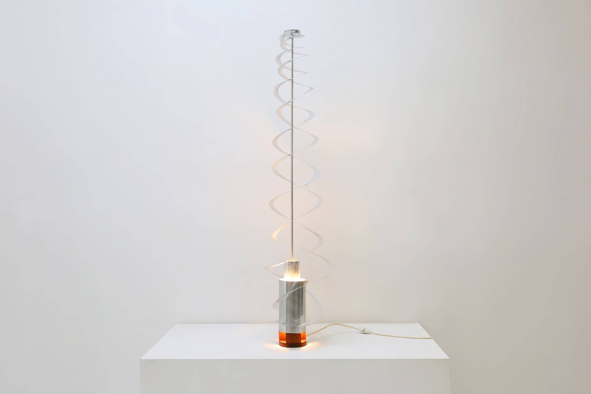 Kinetic Spiral Light Sculpture from Werner Epstein, 1972