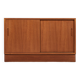 Midcentury Danish lowboard in teak with 2 sliding doors by Hundevad 1960s - 108cm