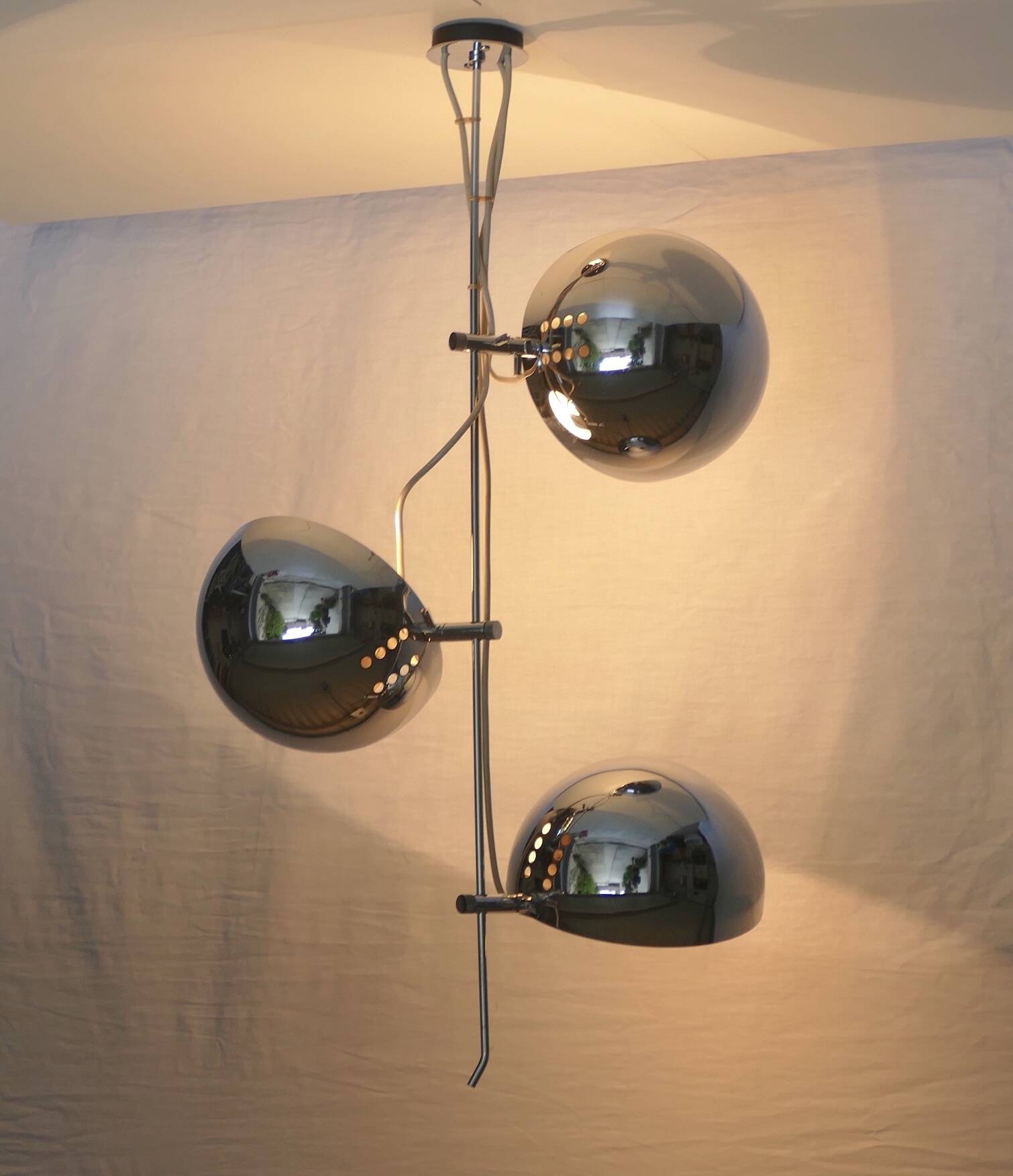 Rare A25 Alain Richard pendant light, Disderot edition, 1960