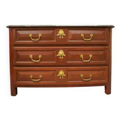 Commode peinte Louis XIV dessus faux marbre