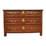 Painted Louis XIV commode with faux marble top.