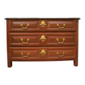 Painted Louis XIV commode with faux marble top.