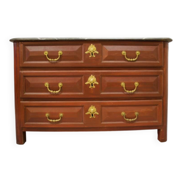 Painted Louis XIV commode with faux marble top.