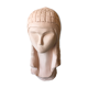 Bust of lady with hood in terracotta