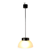 Suspension vintage en aluminium et verre, Italie, années 1970