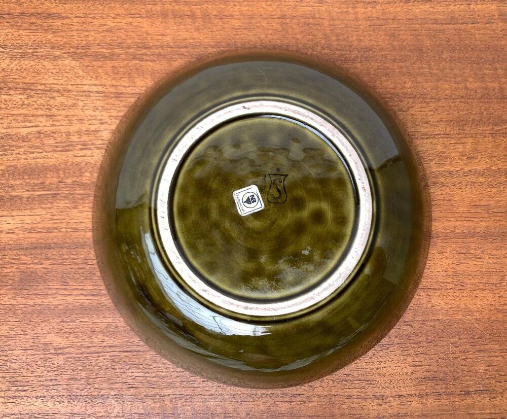 Vintage ceramic bowl with fish pattern by Secla, 1970s.