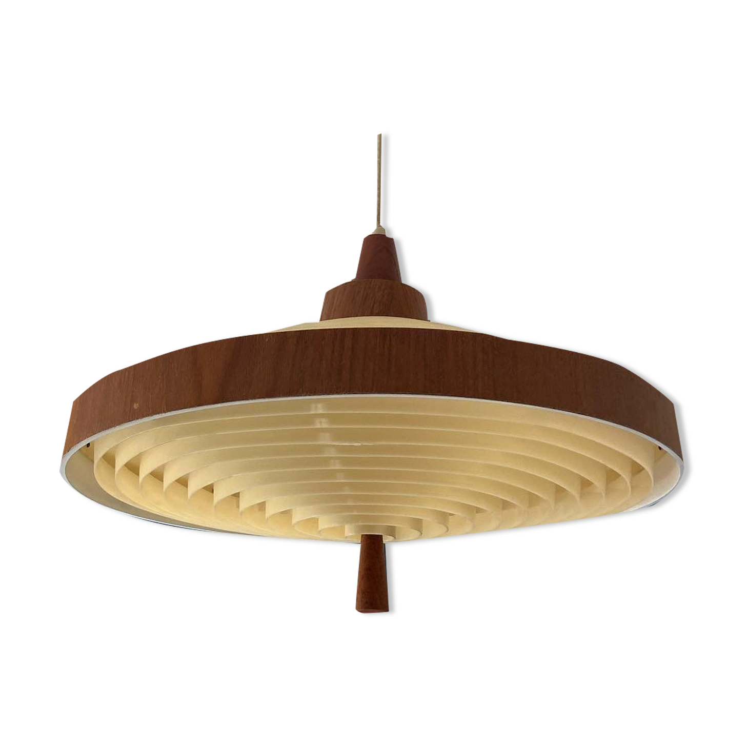 Scandinavian teak suspension Temde Leuchen 60s