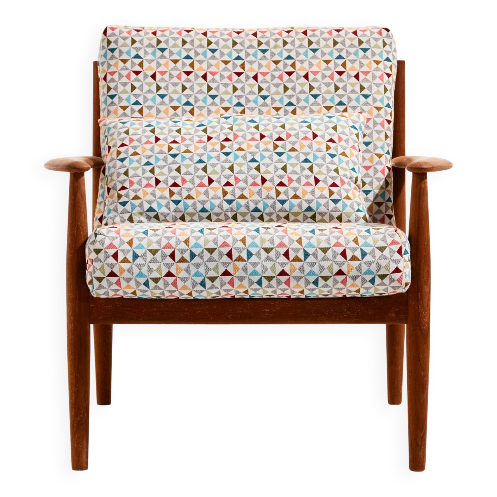 Fauteuil FD118 en teck par Grete Jalk pour France & Søn