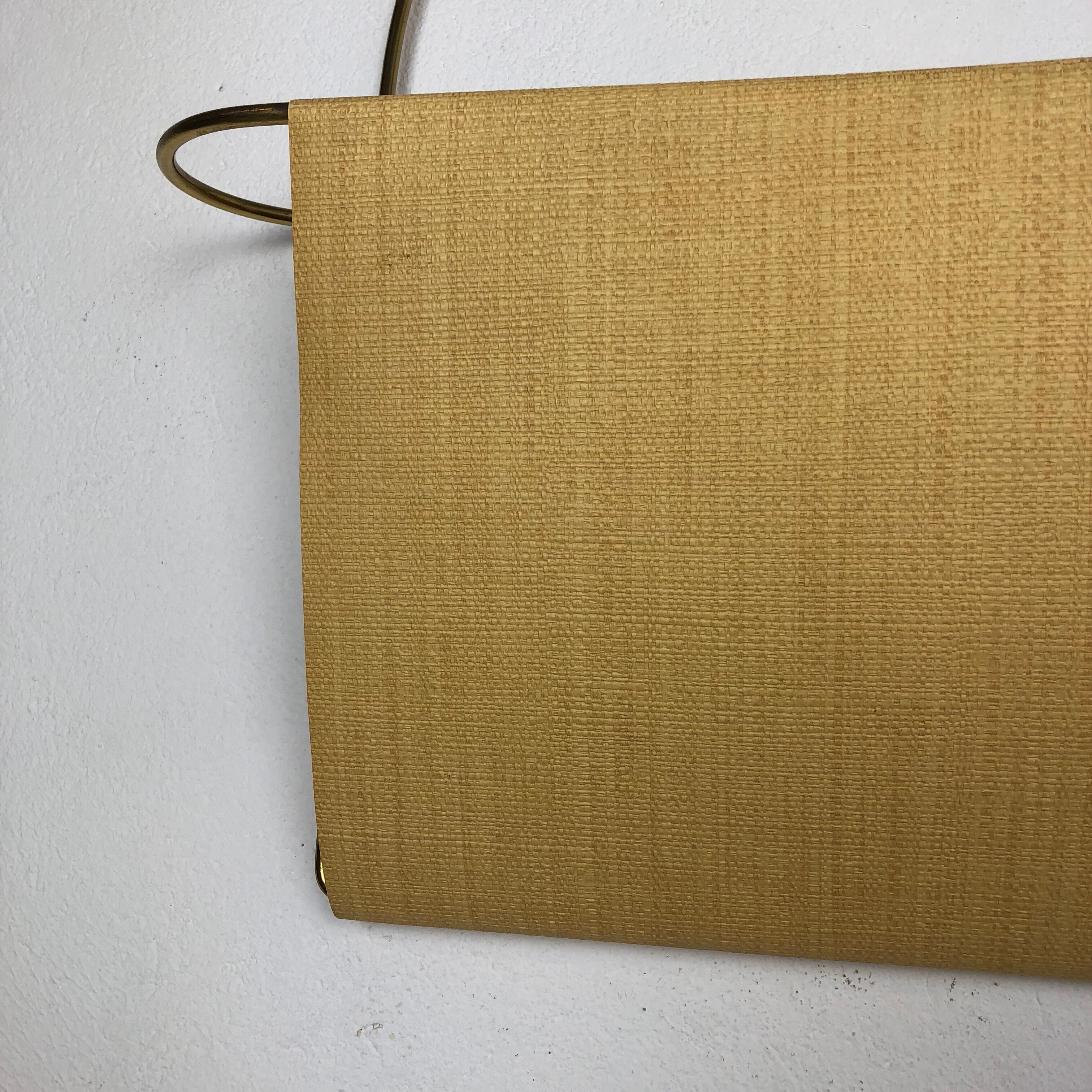 Vintage Brass Wall Hanging Magazine Holder, Austria, 1950s