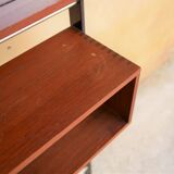 Vintage Scandinavian teak and aluminum coat holder