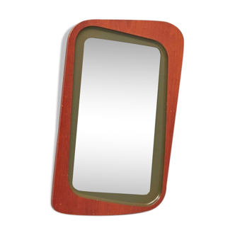 Swedish mirror mahogany Atelje Glas och wood 1960 - 52x82cm