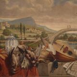 Tableau signé nature morte huile sur toile