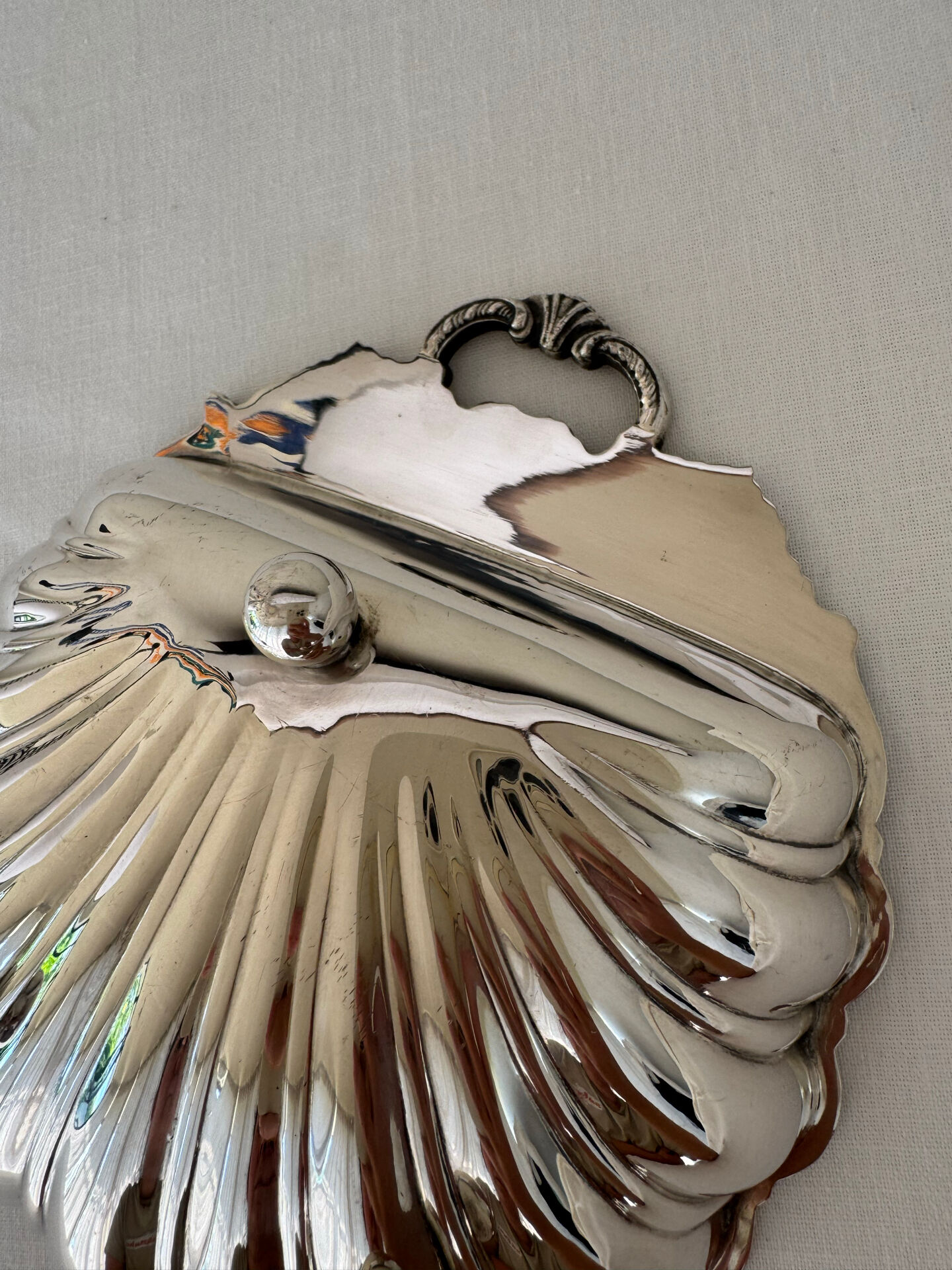 Vintage Silver Plated Shell Shaped Deep Bowl