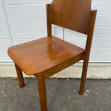 Série de 11 chaises brutaliste Allemagne empilable