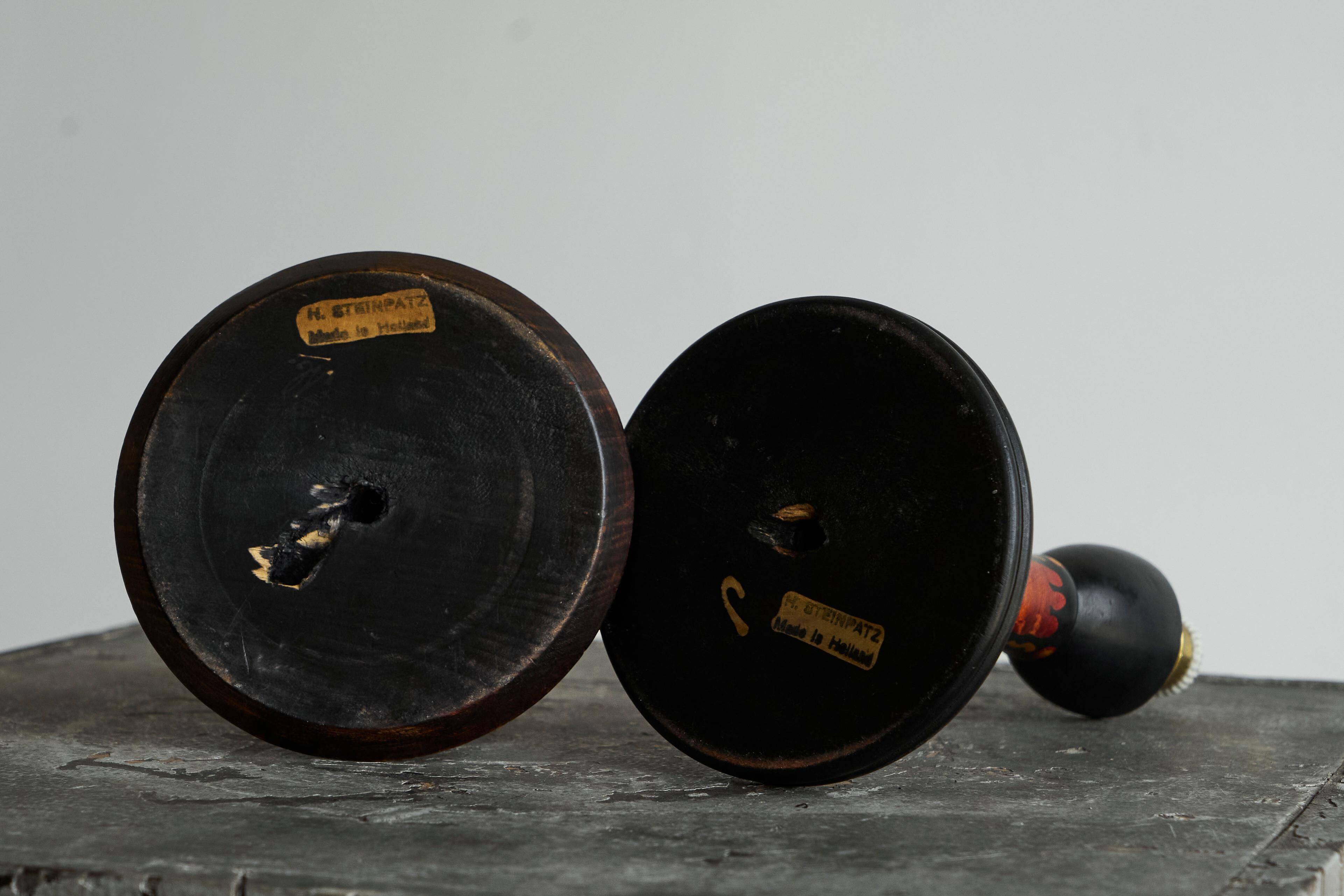 Pair of hand-painted table lamps H. Steinpatz Amsterdam School 1920