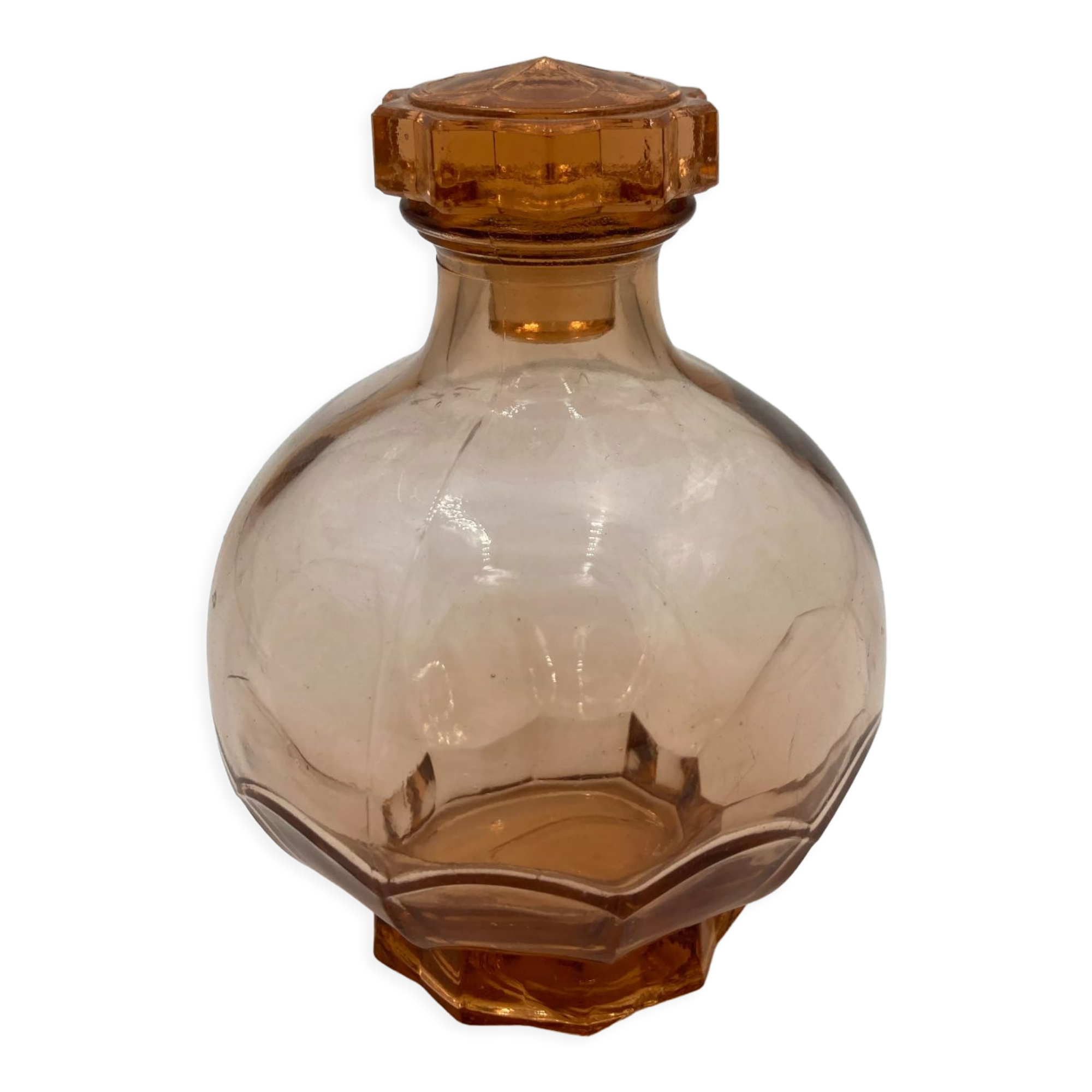 Pink glass shot decanter