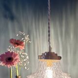 Suspension abat-jour vintage en verre