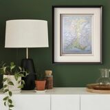 Map of the mountain ranges of France, original printed in 1896