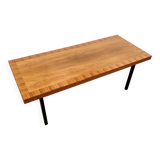 70s walnut marquetry coffee table