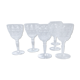 Set of 6 old crystal walking glasses