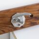 Wall coat rack in wood and metal
