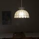 Suspension lampshade in mother-of-pearl 1950 vintage light fixture