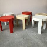 Suite of 3 stackable gigognes tables, made in holland, 1970