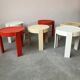 Suite of 3 stackable gigognes tables, made in holland, 1970